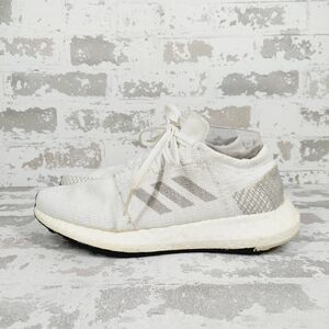 adidas Women's Pureboost Go Running Shoe Off White Gray Lace Up Sneakers A936